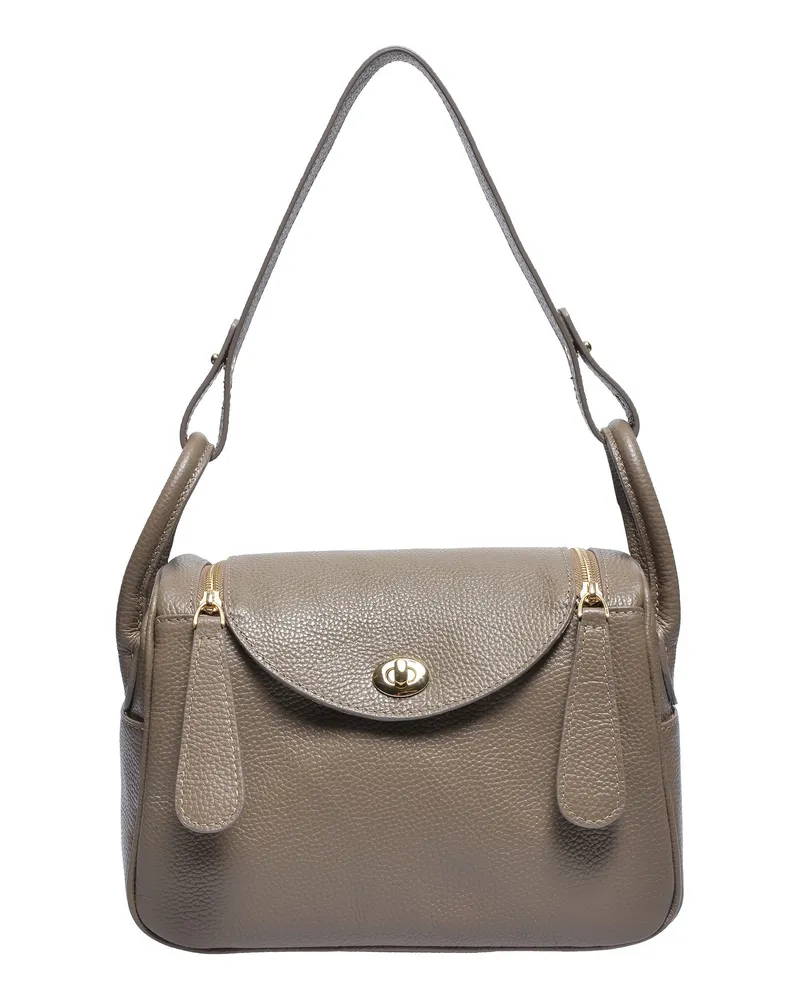 Luisa Vannini Beige Rindsledertasche Beige