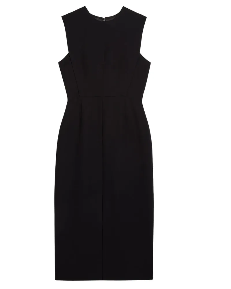 Ted Baker Schwarzes, Tailliertes Midikleid Von  Manabdl Schwarz