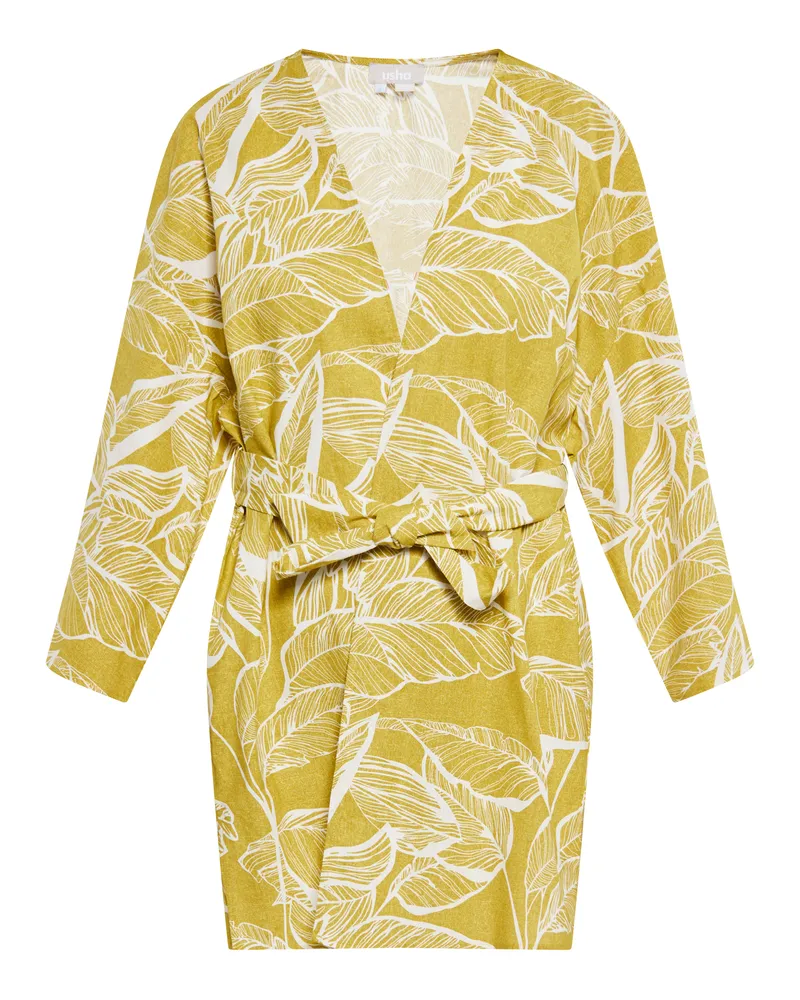 Usha Kimono Damen Gelb Wollweiss Gelb