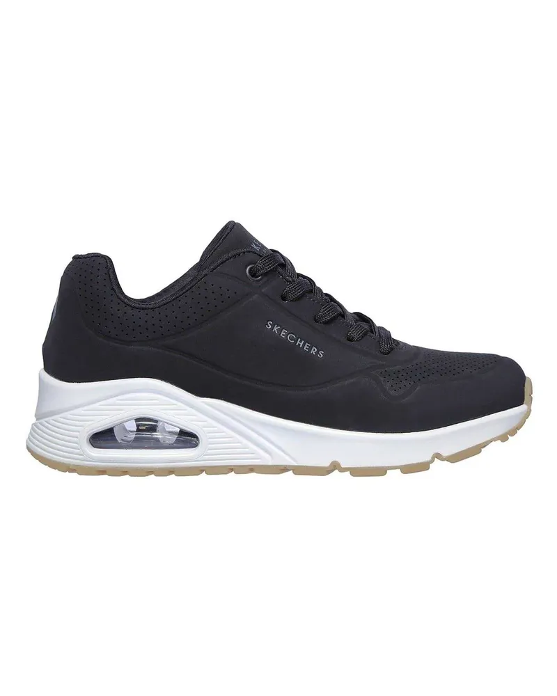 Skechers Uno Stand On Air" Sneaker für Damen, Keilabsatz (Schwarz/Weiß Schwarz