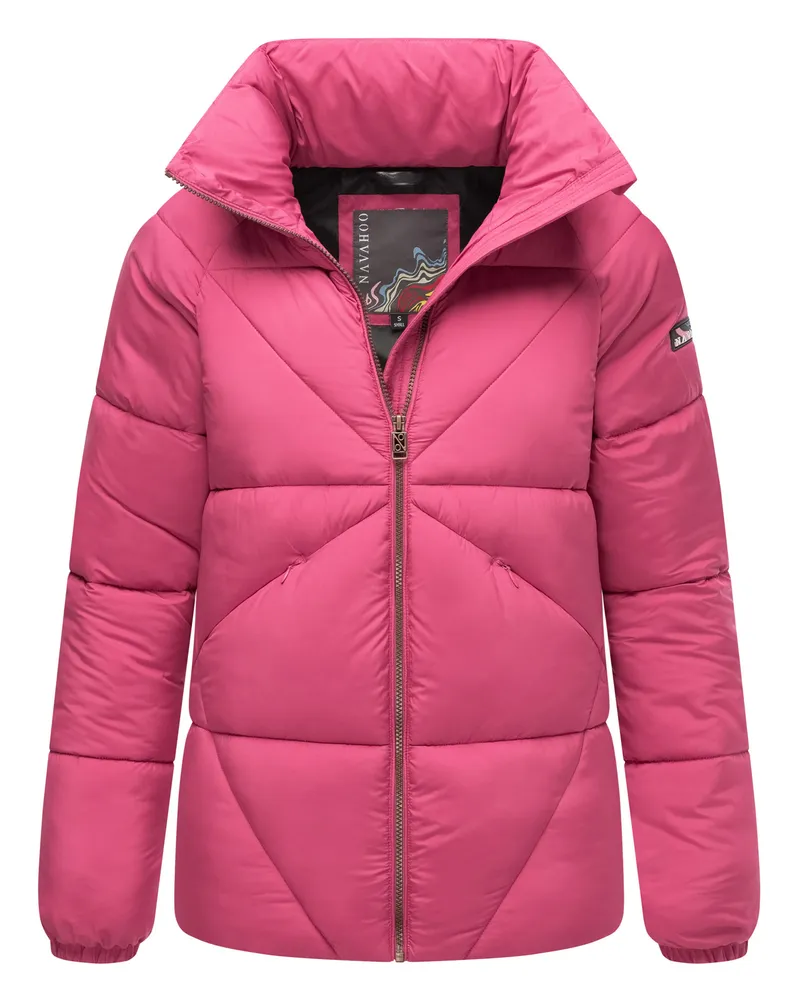 NAVAHOO Schokolinaa Winter-Steppjacke mit hohem Kragen, Damen - Rot Rot