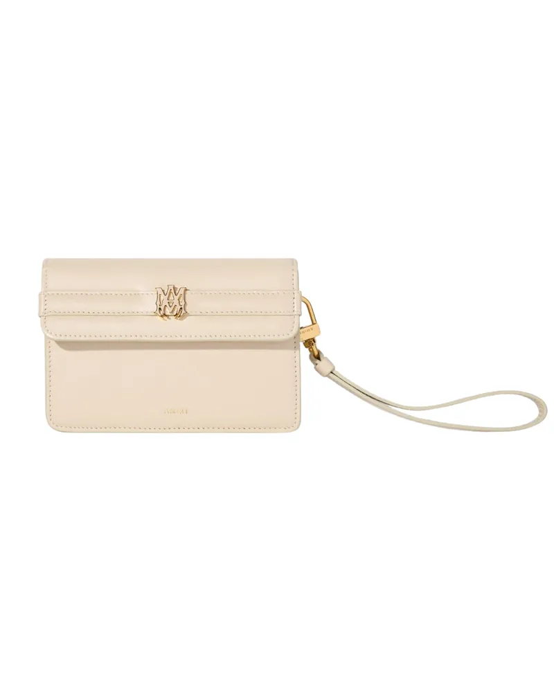 Amiri Calf „ma" Kleine Clutch Aus Alabaster Beige
