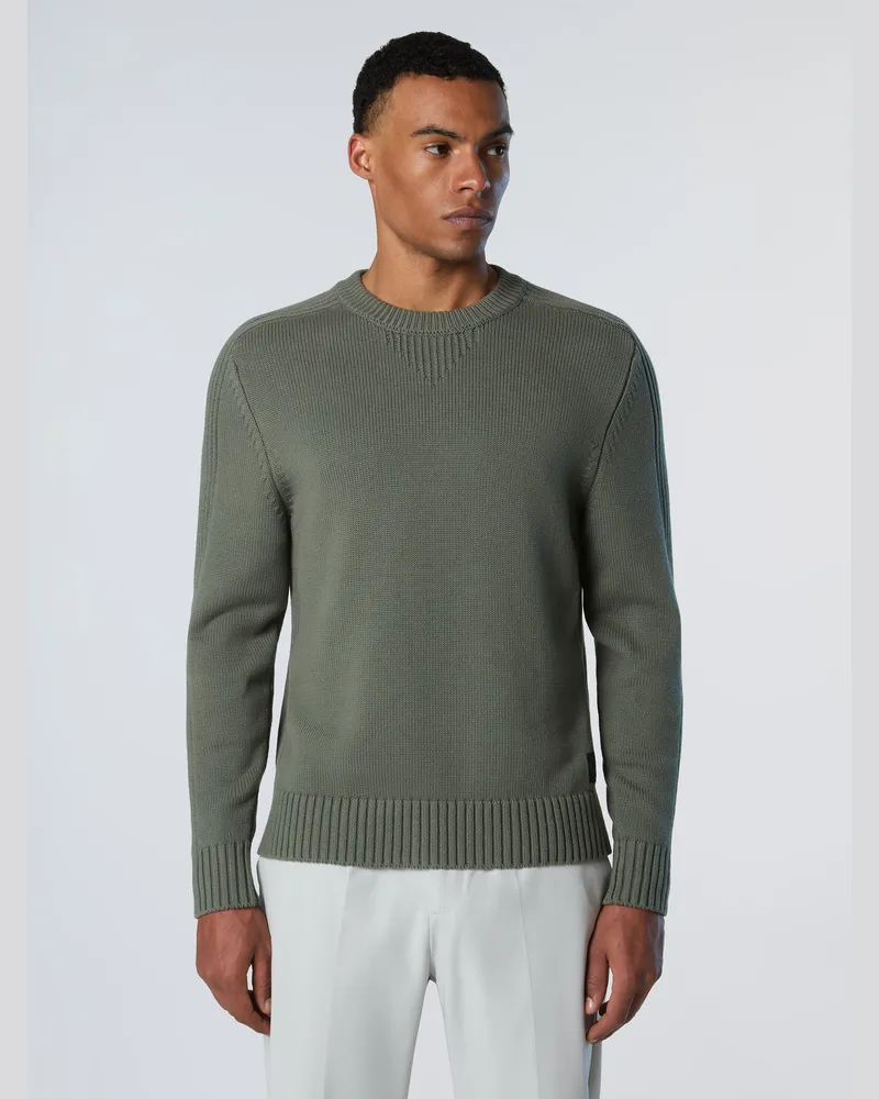 North Sails Pullover mit Rundhals und Rippbündchen - Grau Grau