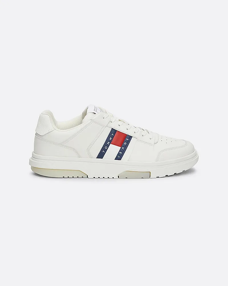 Tommy Hilfiger Die BROOKLYN LEATHER Turnschuhe Herren Ecru Creme