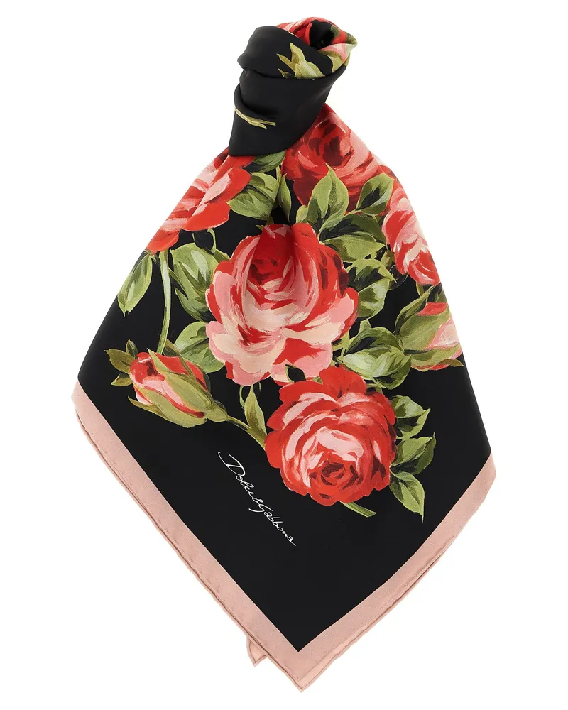 Dolce & Gabbana Schwarzes Seidentuch Schwarz