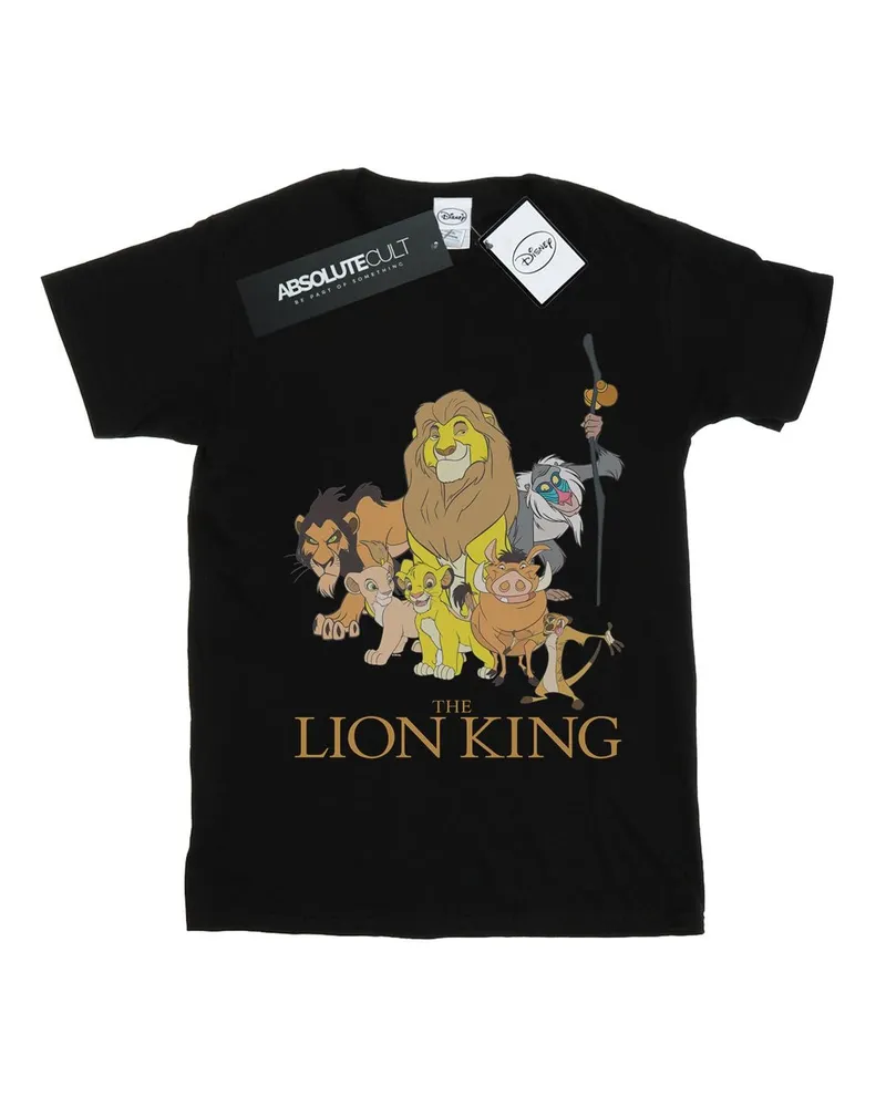 Disney Herren Der König der Löwen Gruppen-T-Shirt (Schwarz Schwarz