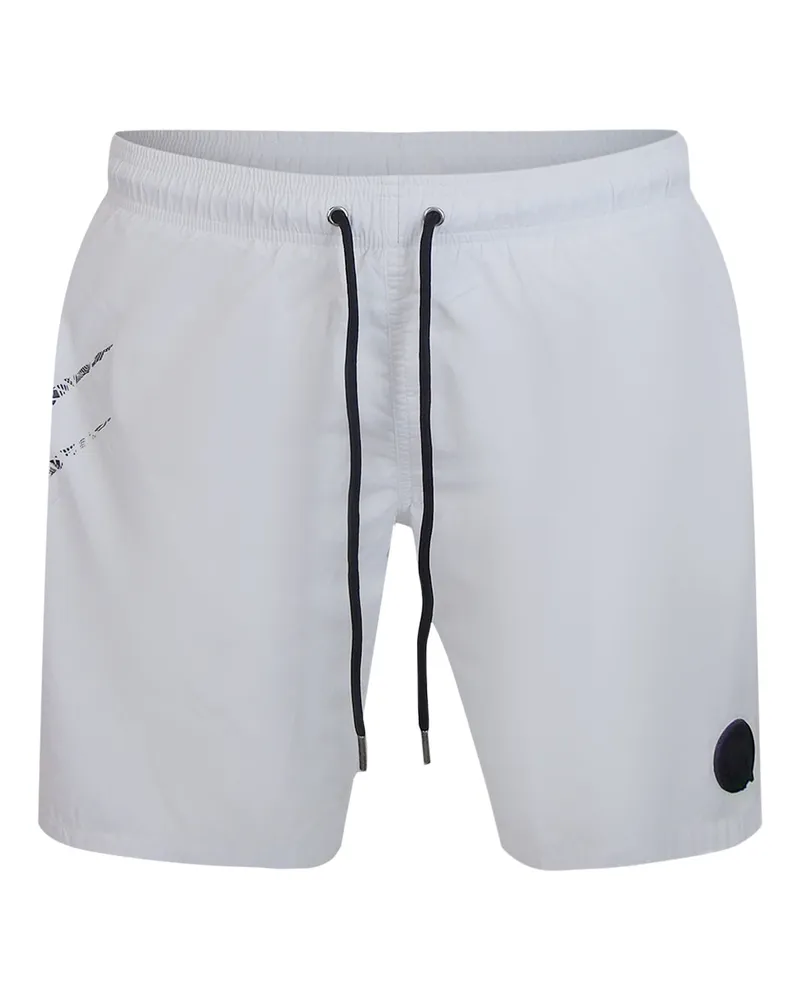 Philipp Plein Scratch Scratch Logo Badeshorts in Weiß Weiß