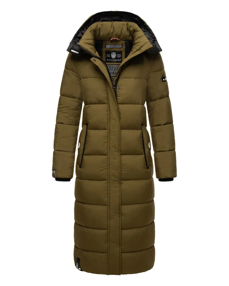 NAVAHOO Isalie Damen Winter Steppjacke – warm, stylisch & wasserabweisend Grün