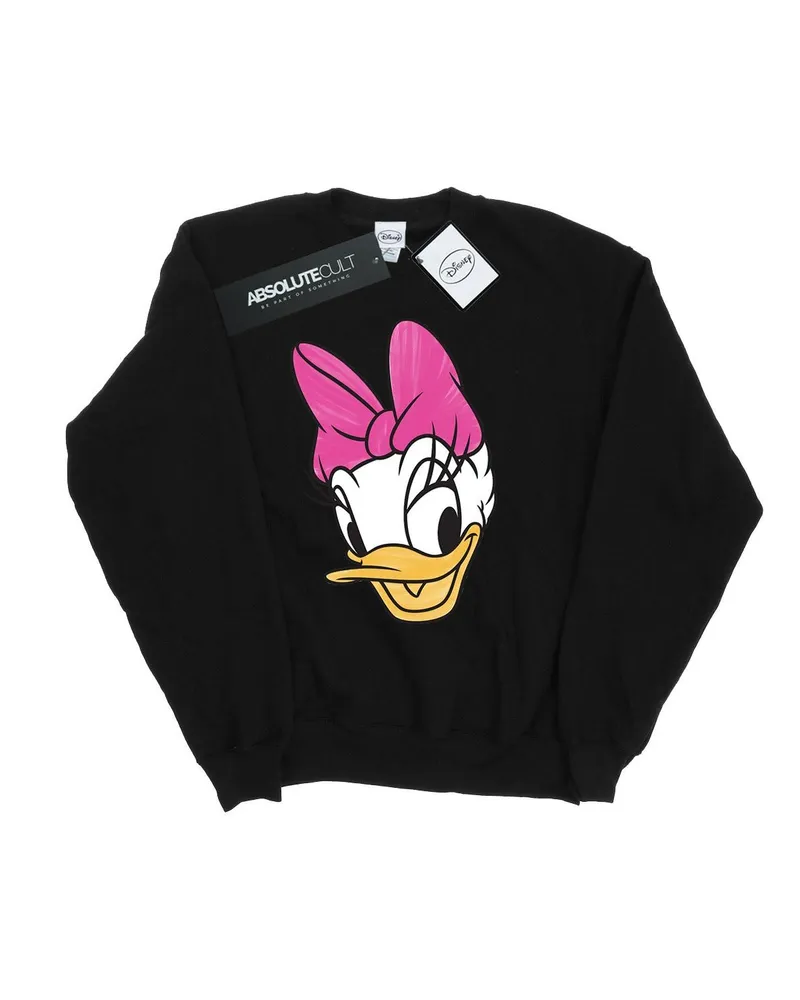 Disney Daisy Duck Head Painted" Sweatshirt für Damen (Schwarz Schwarz