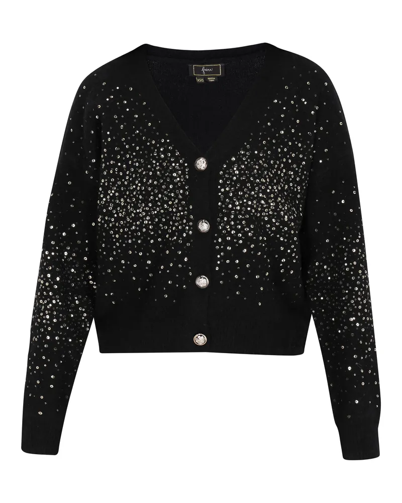 FAINA Strickjacke Frauen Schwarz Schwarz