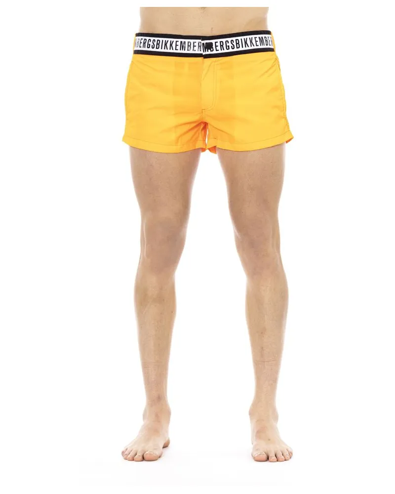 Bikkembergs Badehose mit markiertem Bund Orange