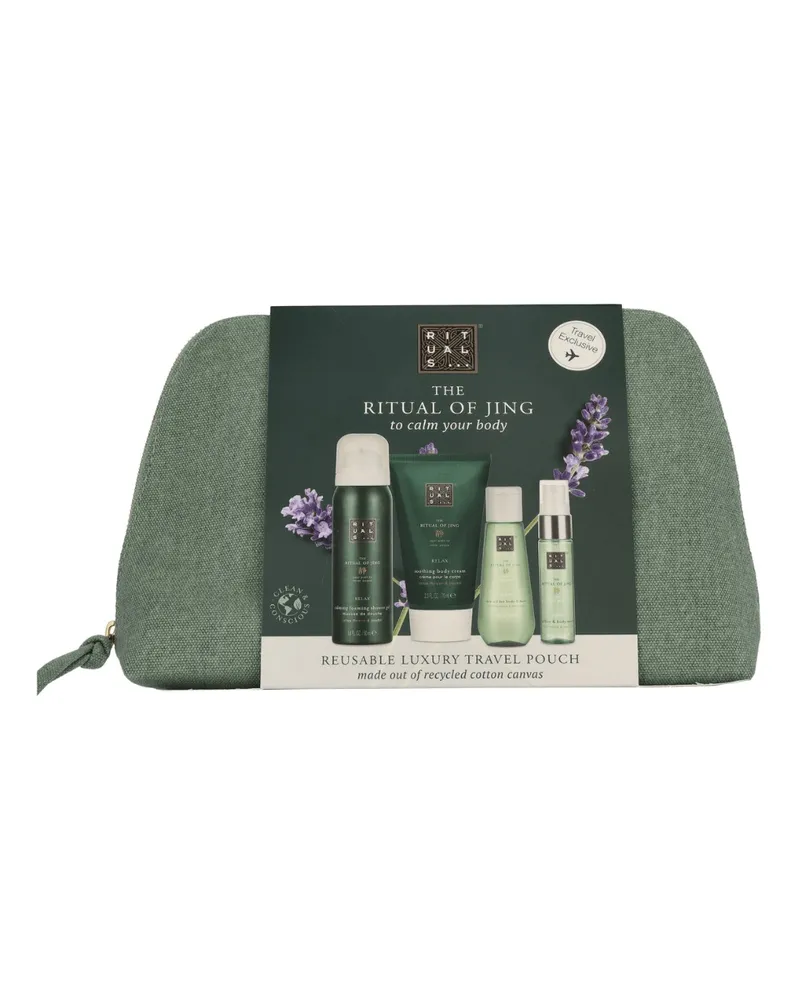 RITUALS The Ritual of Jing Kleines Geschenkset (50ml Schaum-Duschgel + 70ml beruhigende Körpercreme + 20ml Kissen- & Körperspray + mehr) (Wert £37 