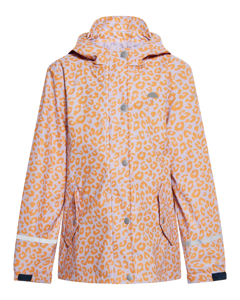 Schmuddelwedda Regenjacke Mädchen Pastelllavendel Orange Leo Orange