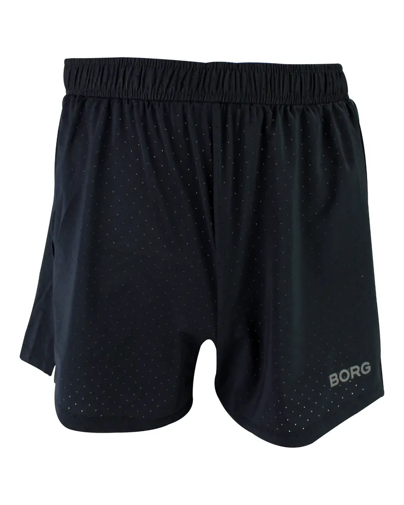 Björn Borg Laufende atmungsaktive und leichte perforierte Sportshorts für Männer Schwarz
