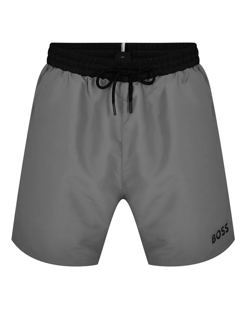 HUGO BOSS Starfish" Badeshorts für Herren (Grau/Schwarz Grau