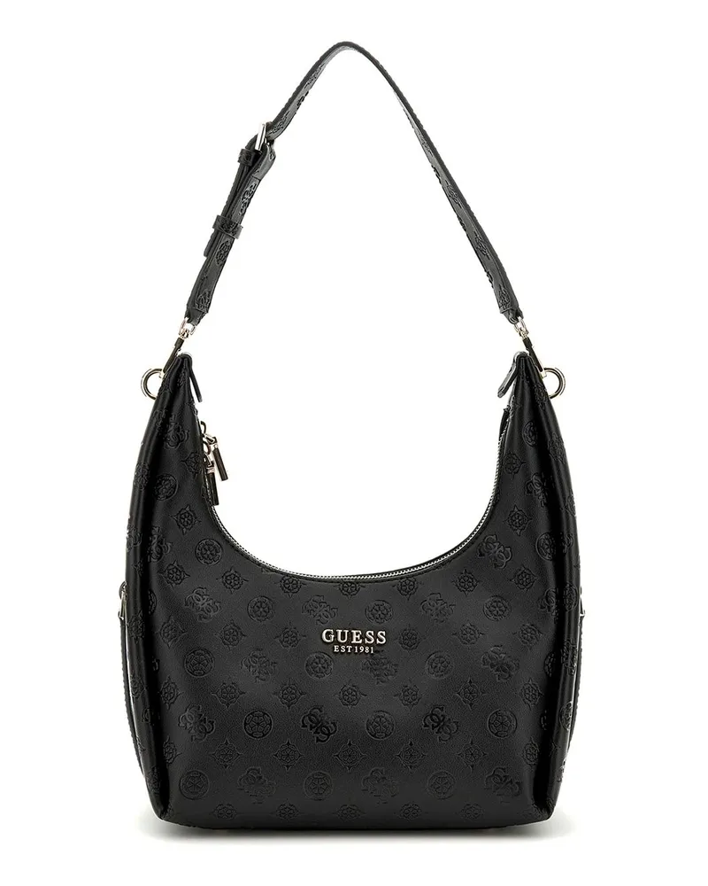 Guess Phoebe Hobo Schultertasche Schwarz
