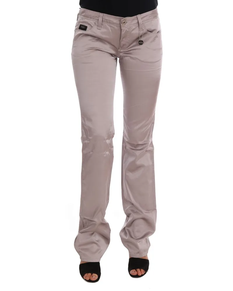 CoSTUME NATIONAL Beigefarbene Baumwoll-Slim-Fit-Jeans Beige
