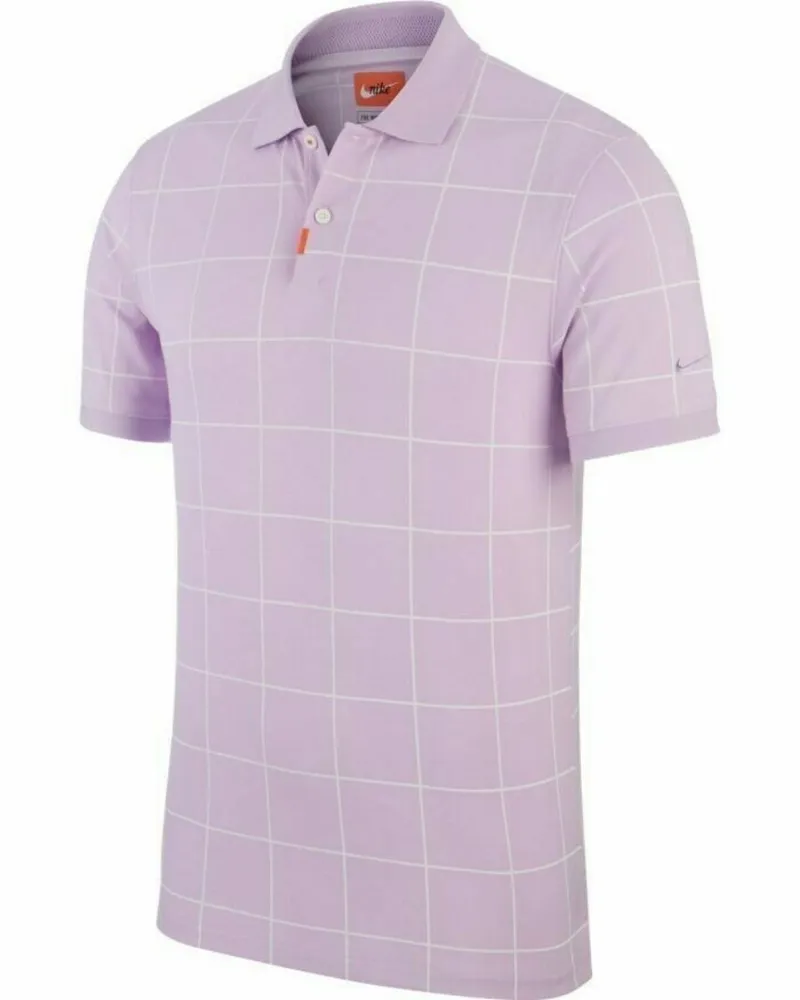 Nike Dri-Fit kariertes Poloshirt - Lila Lila