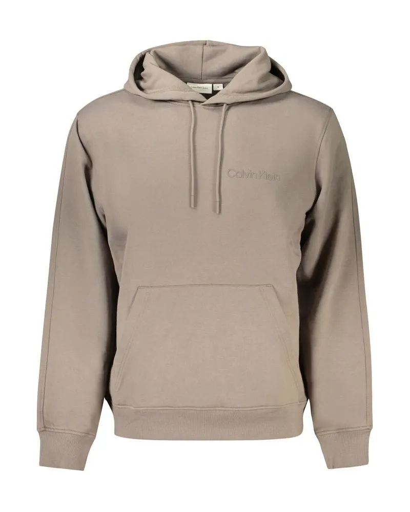 Calvin Klein Marrone Baumwoll-Herrenhoodie Braun