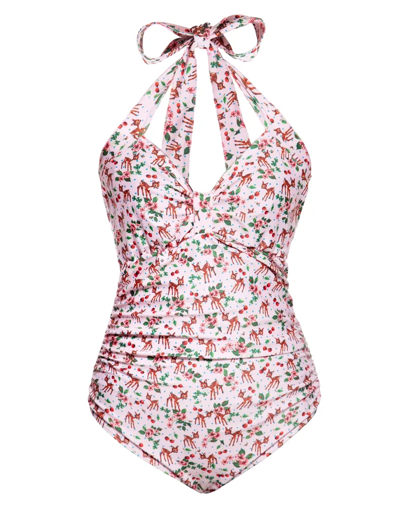 Queen Kerosin Damen Swimsuit Deer rosa Rosé