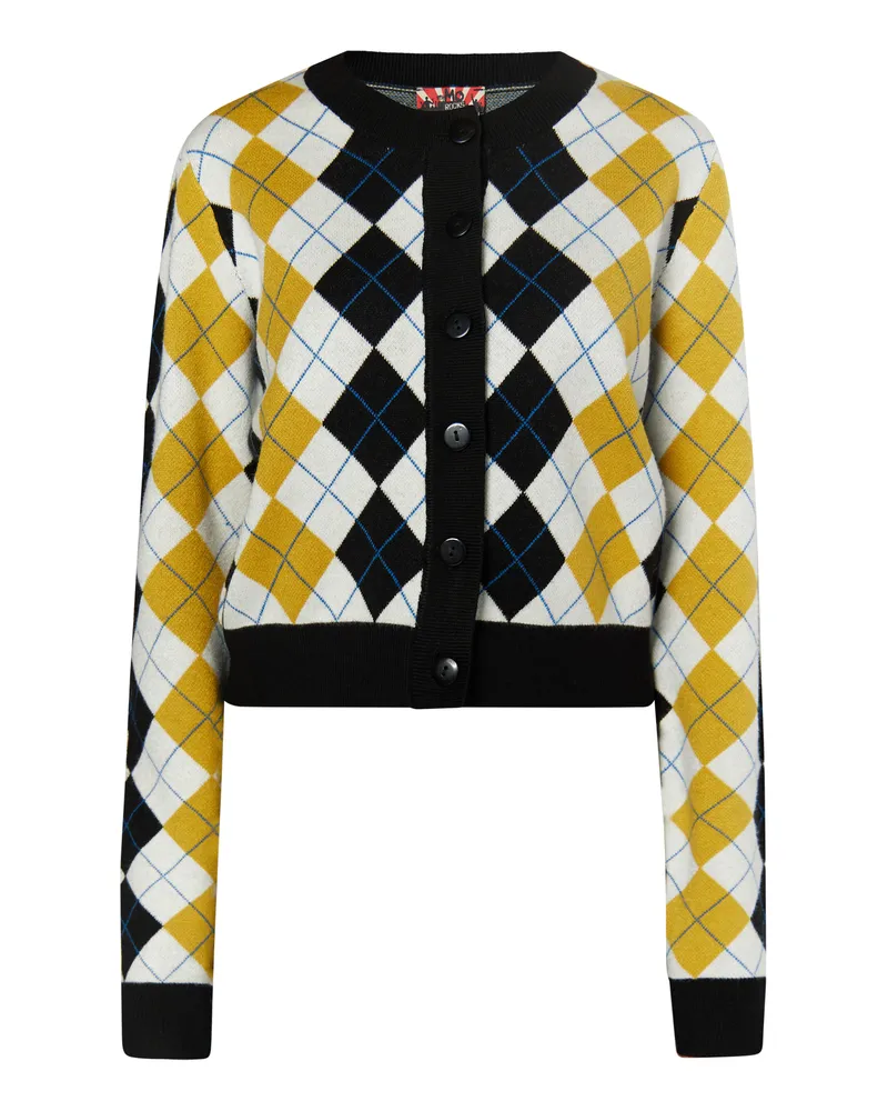 My Mo Strickjacke Damen Schwarz Weiss Mehrfarbig Mehrfarbig