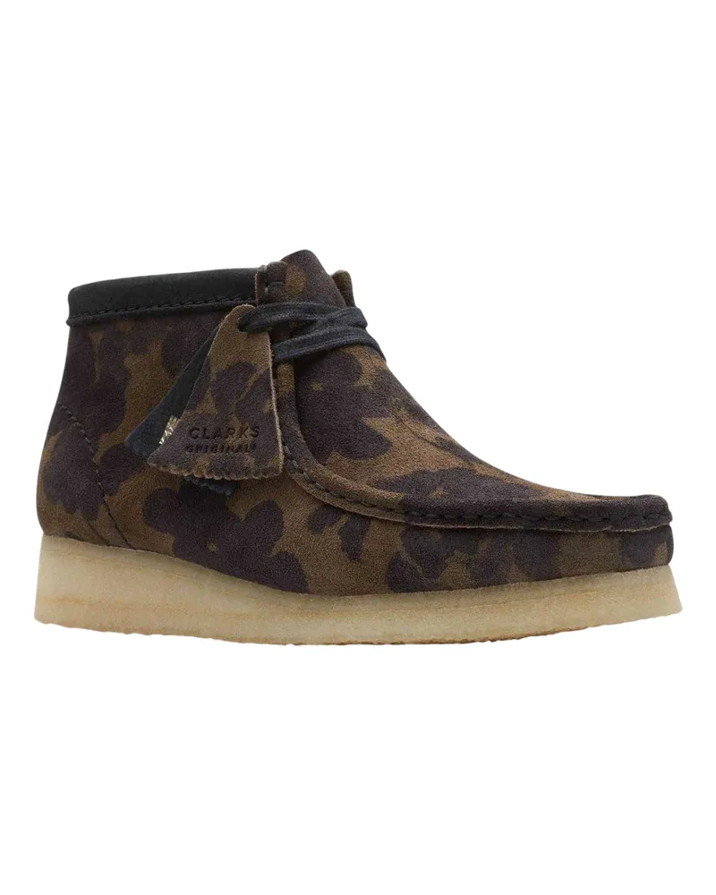 Clarks Wallabee" Stiefel für Herren, Kalbvelours (Schwarz Schwarz
