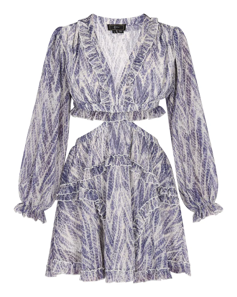 FAINA Kleid Damen Blau Mehrfarbig Mehrfarbig