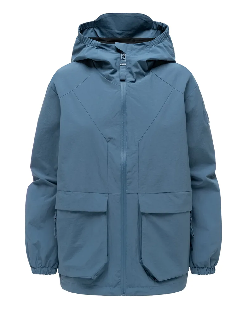 NAVAHOO Damen Übergangsjacke Donnerwetter mit Kapuze Blau