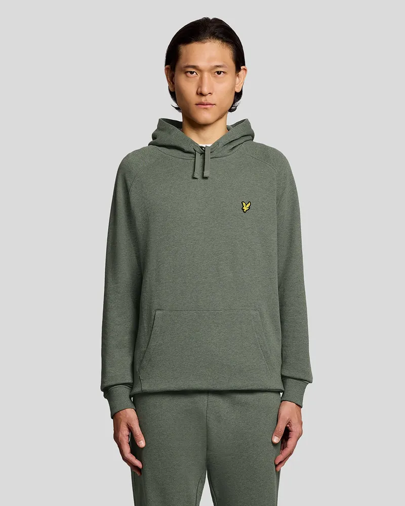 Lyle & Scott Baumwoll-Melange Raglan Hoodie Grün