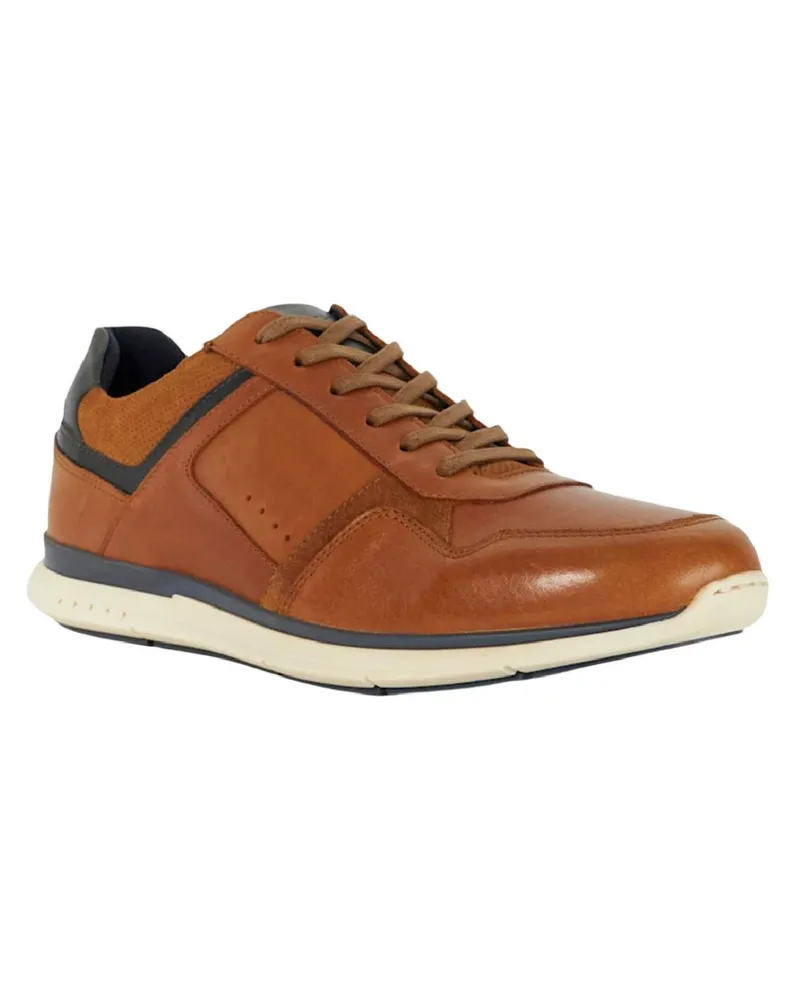 Dune Torben" Sneaker für Herren, Leder (Hellbraun Cognac