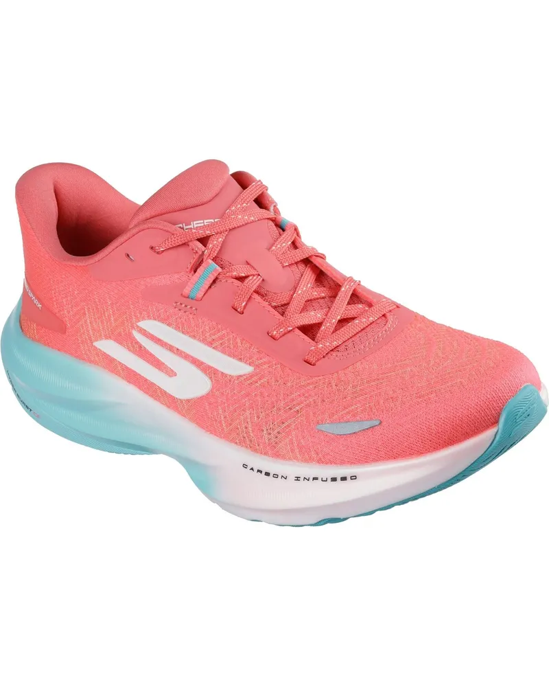 Skechers Performance GO RUN Ride 12 Damen Sneaker in Koralle aus Stoff Rosa