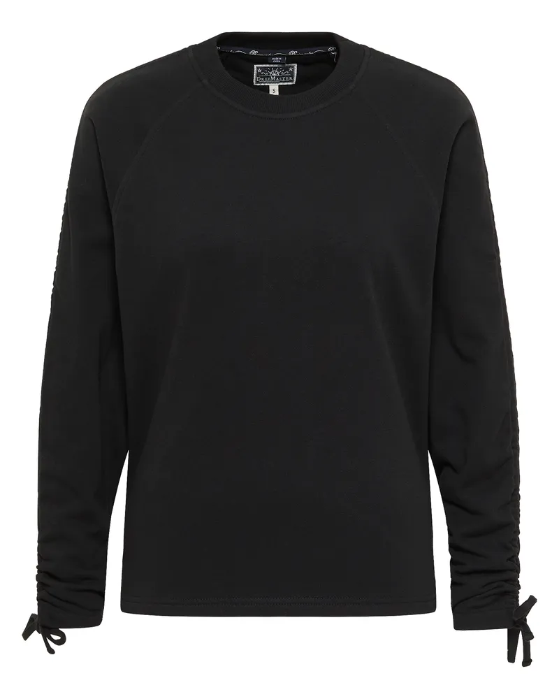 DreiMaster Sweatshirt mit Rundhals Damen Schwarz Schwarz