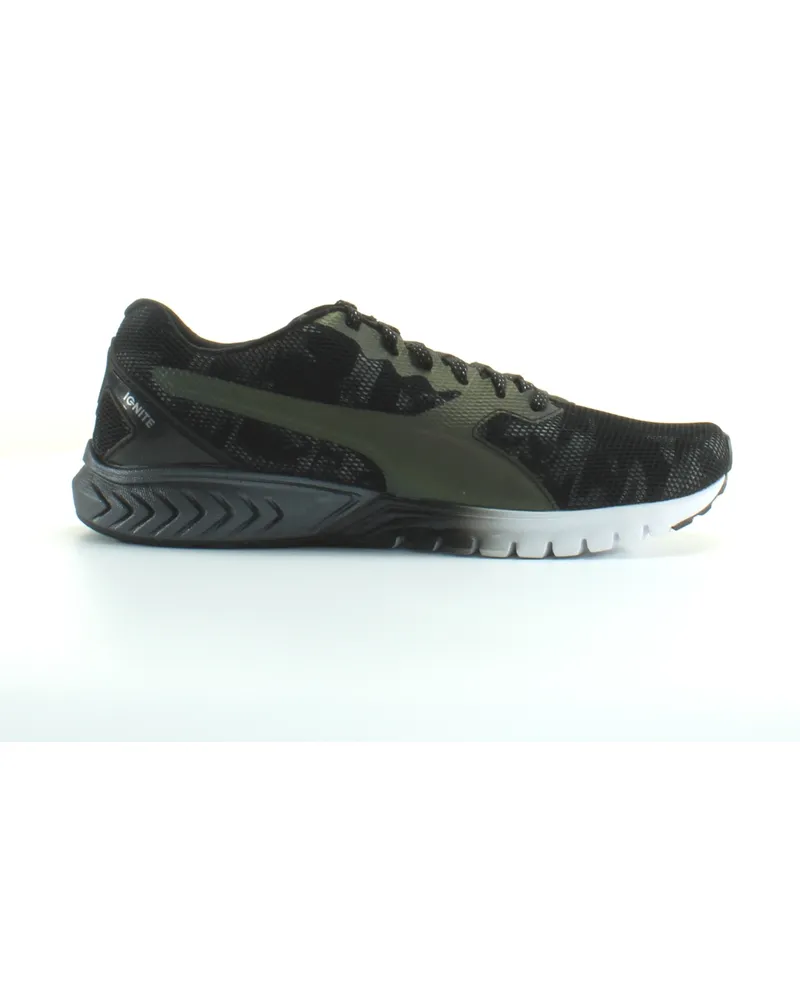 Puma Ignite Dual Swan Black Textile Womens Schnürungstrainer 189489 01 Schwarz