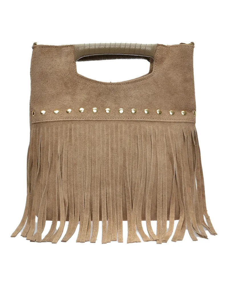Luisa Vannini Beige Rindsledertasche Beige