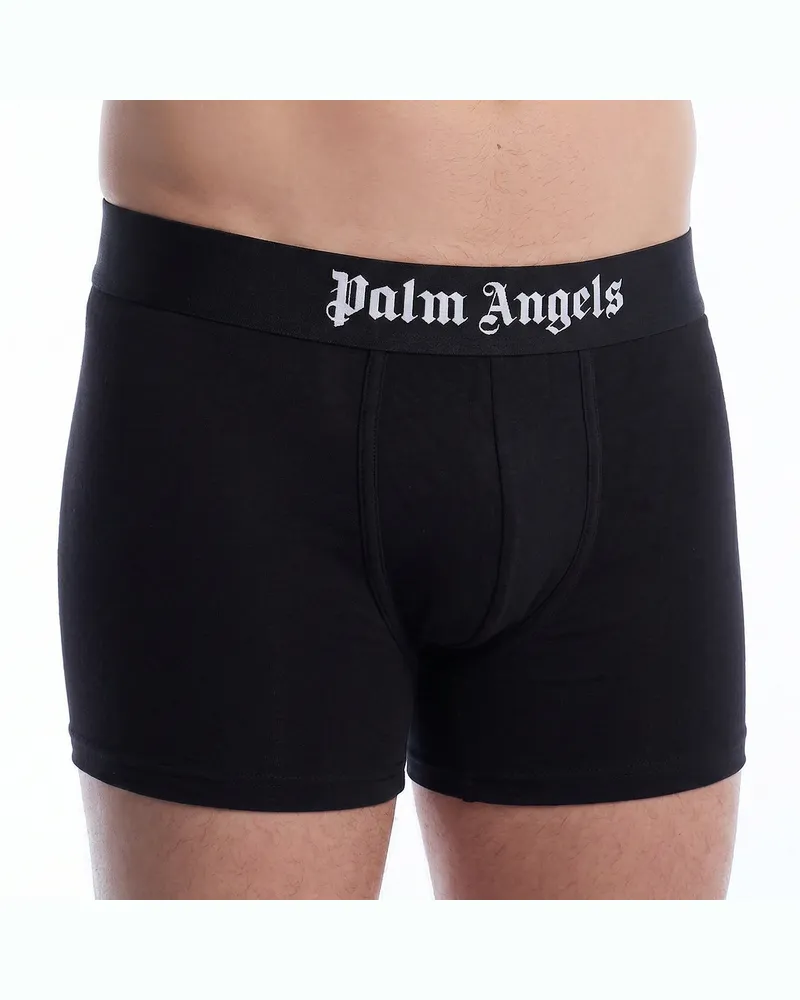 Palm Angels Herren Enganliegende Boxershorts PMUH001F22FAB0011001 Schwarz
