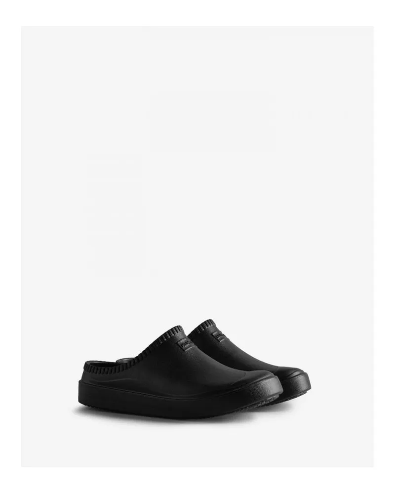 Hunter In/Out Bloom Algae Unisex Schwarze Clogs Schwarz