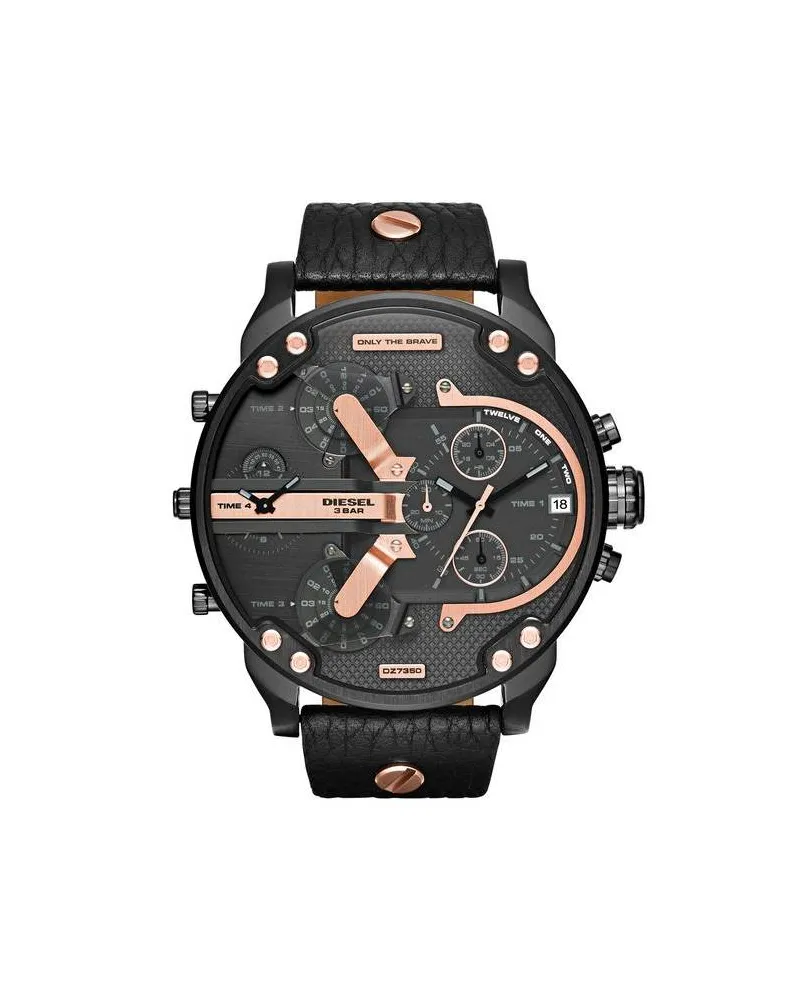 Diesel Herren Daddy 2.0 Chronograph Uhr DZ7350 Schwarz