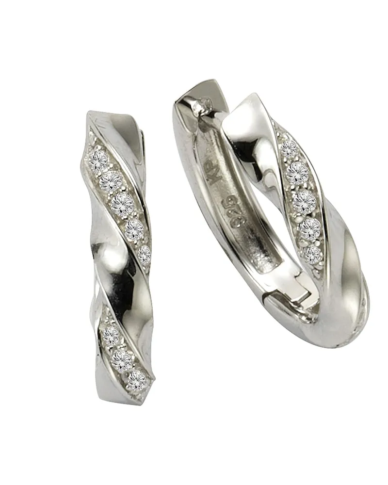 ZEEme Silber Ohrringe Silber 925 Zirkonia weiß Silber