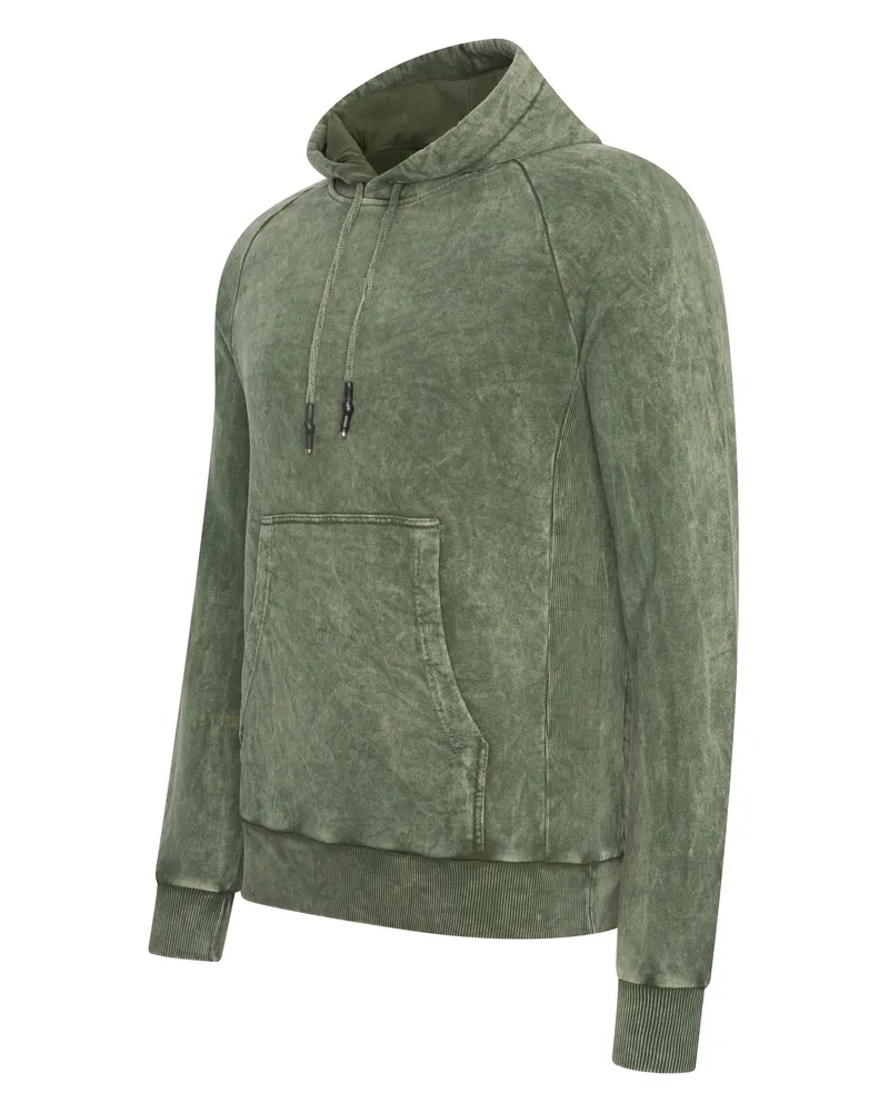 Rusty Neal Verwaschener Kapuzenpullover Khaki