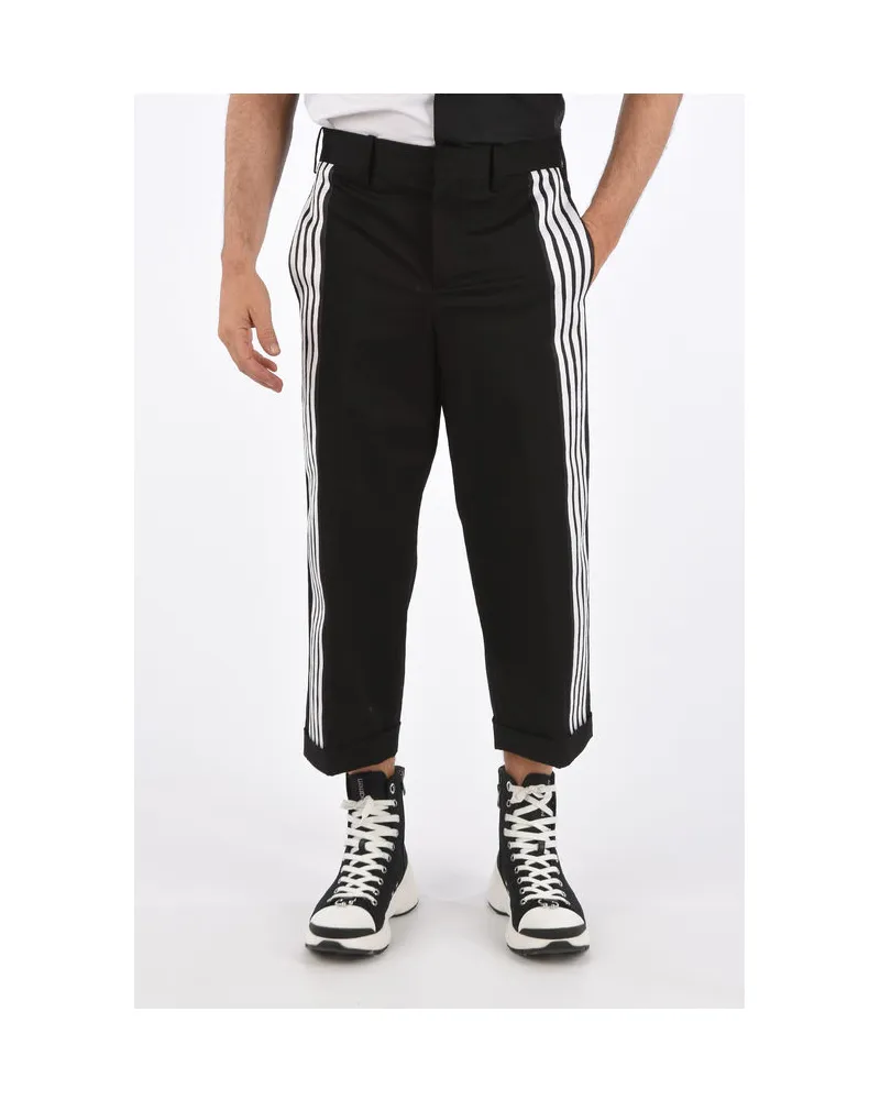 Neil Barrett Low Rise Paspelhose in Schwarz Schwarz