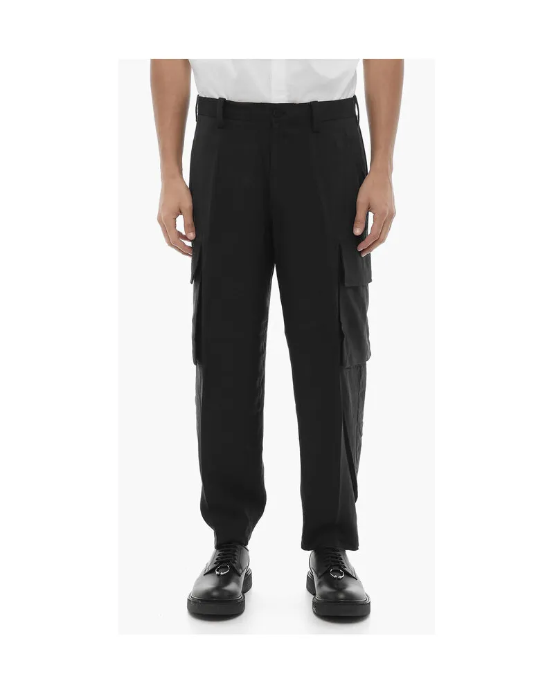 Neil Barrett Locker geschnittene FIREMAN-Cargohose - Schwarz Schwarz