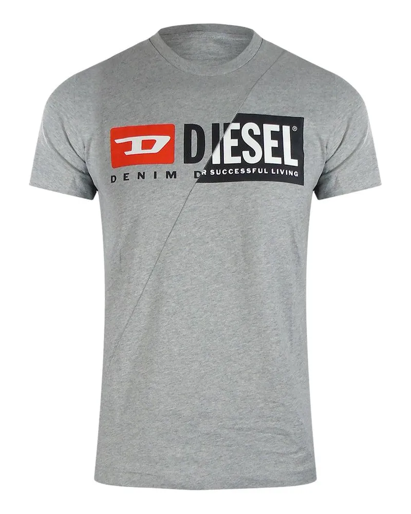 Diesel T-Shirt für Herren, Premium-Baumwolle (Grau meliert Grau