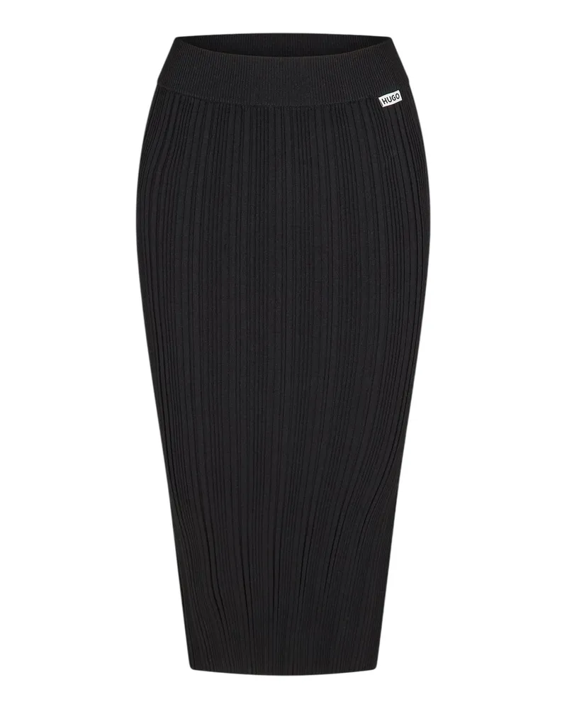 HUGO BOSS Sareplie" Bleistiftrock für Damen, Jerseyware (Schwarz Schwarz