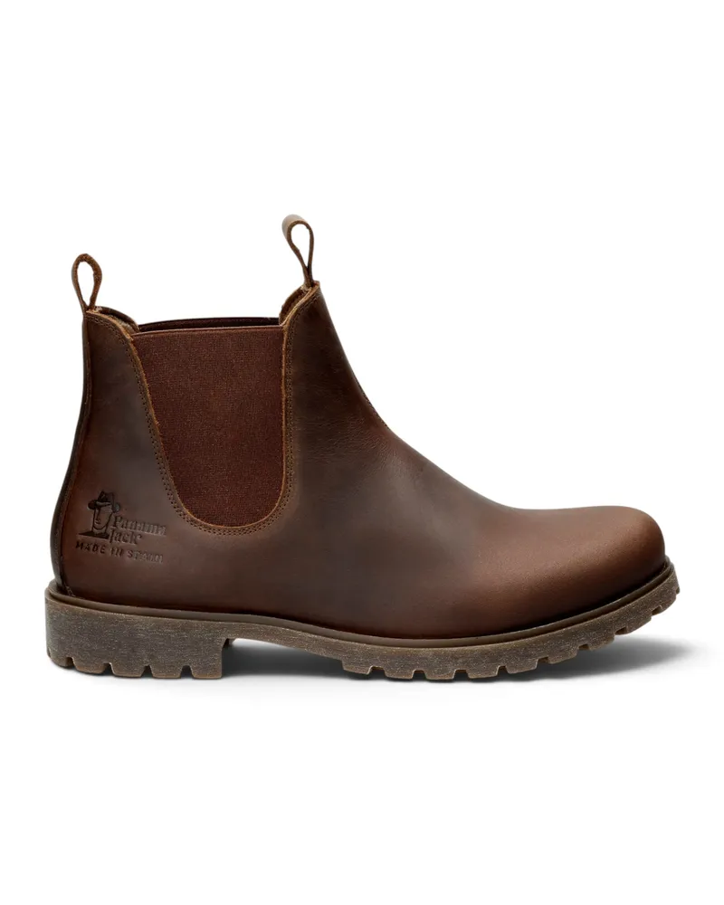 Panama Jack Wasserdichte Chelsea Boots aus braunem Leder für Herren - Biar C1 Dunkelbraun