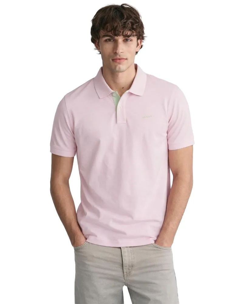 Gant Piqué-Poloshirt (Herren) - Rosa Rosa