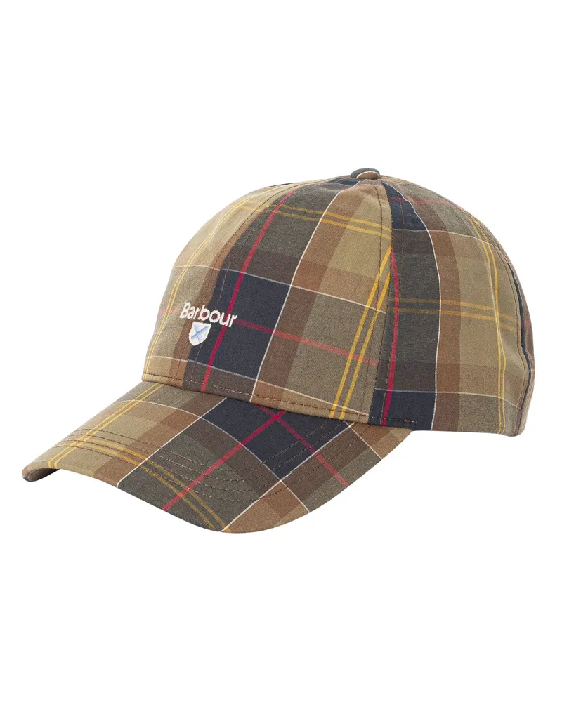 Barbour Tartan-Sport-Baseballkappe, Grün Grün