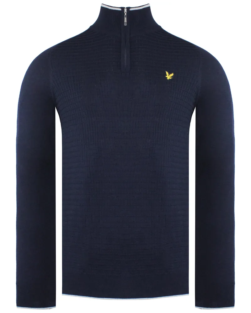 Lyle & Scott Merino Golf Mens Navy Pullover Marineblau