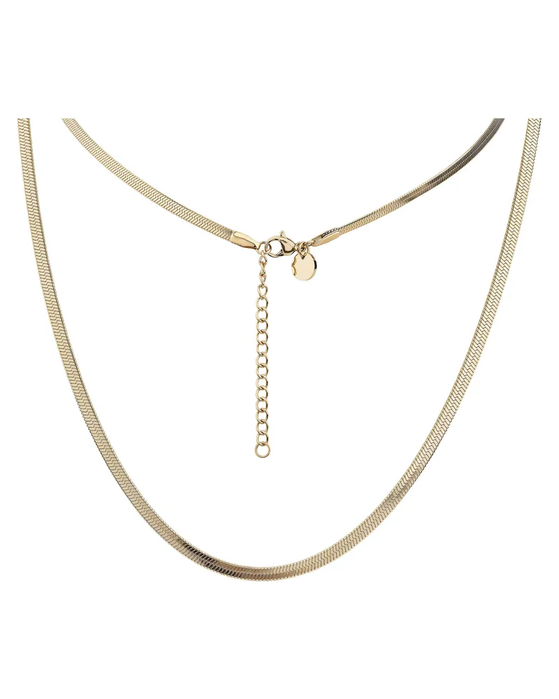 ZEEme Stainless Steel Collier Stahl PVD gelb 50+5cm Gold