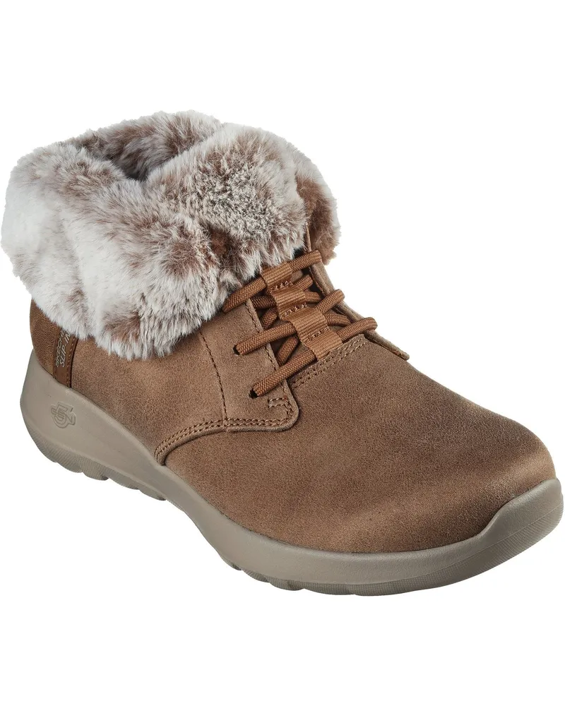 Skechers On-the-GO Joy Cozy Charm Polyester Damen Chestnut Winter Stiefeletten Braun
