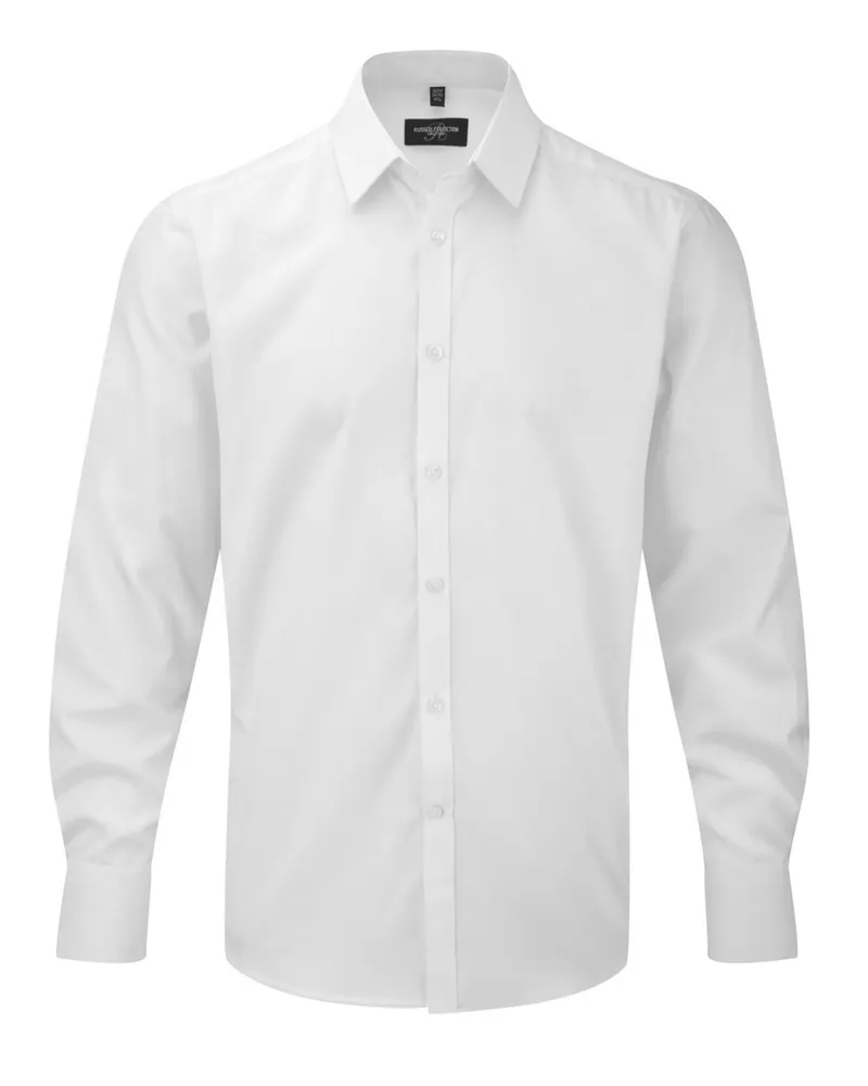 Russell Athletic Russell Collection - Formelles Hemd für Herren Langärmlig (Weiß Weiß